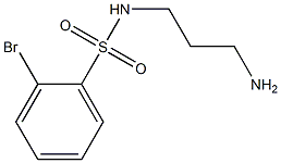 N-(3-aminopropyl)-2-bromobenzene-1-sulfonamide 结构式