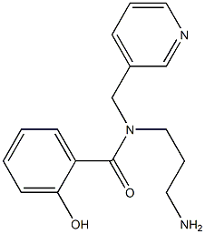 N-(3-aminopropyl)-2-hydroxy-N-(pyridin-3-ylmethyl)benzamide 结构式