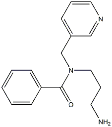 N-(3-aminopropyl)-N-(pyridin-3-ylmethyl)benzamide Struktur