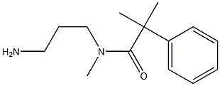 N-(3-aminopropyl)-N,2-dimethyl-2-phenylpropanamide 化学構造式