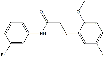 N-(3-bromophenyl)-2-[(2-methoxy-5-methylphenyl)amino]acetamide