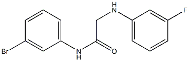N-(3-bromophenyl)-2-[(3-fluorophenyl)amino]acetamide,,结构式