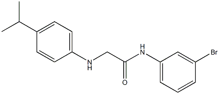 N-(3-bromophenyl)-2-{[4-(propan-2-yl)phenyl]amino}acetamide,,结构式