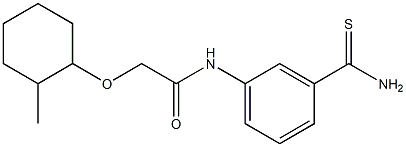 N-(3-carbamothioylphenyl)-2-[(2-methylcyclohexyl)oxy]acetamide,,结构式