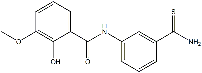 N-(3-carbamothioylphenyl)-2-hydroxy-3-methoxybenzamide Struktur