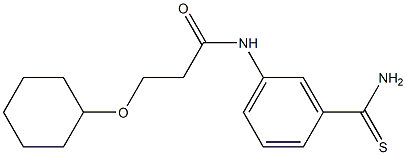 N-(3-carbamothioylphenyl)-3-(cyclohexyloxy)propanamide