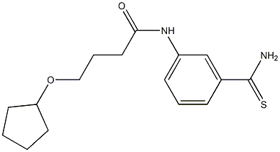 N-(3-carbamothioylphenyl)-4-(cyclopentyloxy)butanamide Structure