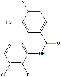 N-(3-chloro-2-fluorophenyl)-3-hydroxy-4-methylbenzamide Struktur