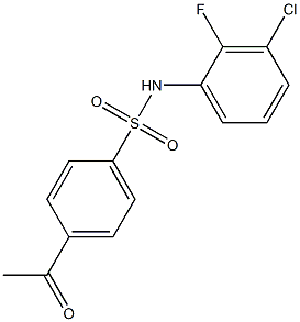 N-(3-chloro-2-fluorophenyl)-4-acetylbenzene-1-sulfonamide Struktur