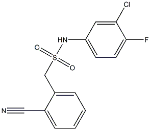 N-(3-chloro-4-fluorophenyl)-1-(2-cyanophenyl)methanesulfonamide