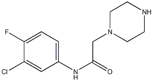 N-(3-chloro-4-fluorophenyl)-2-(piperazin-1-yl)acetamide Structure