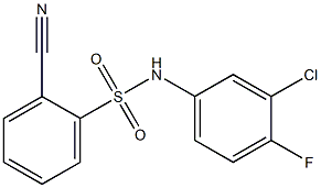 N-(3-chloro-4-fluorophenyl)-2-cyanobenzene-1-sulfonamide