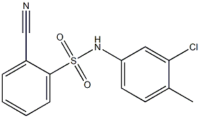 N-(3-chloro-4-methylphenyl)-2-cyanobenzene-1-sulfonamide Struktur