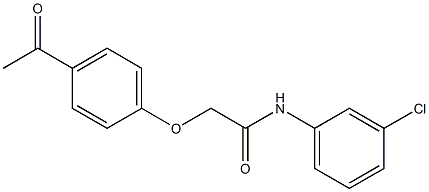 N-(3-chlorophenyl)-2-(4-acetylphenoxy)acetamide Structure