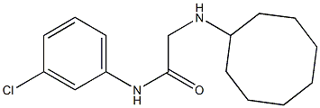 N-(3-chlorophenyl)-2-(cyclooctylamino)acetamide Structure