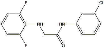 N-(3-chlorophenyl)-2-[(2,6-difluorophenyl)amino]acetamide 化学構造式