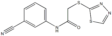 N-(3-cyanophenyl)-2-(1,3,4-thiadiazol-2-ylsulfanyl)acetamide Struktur
