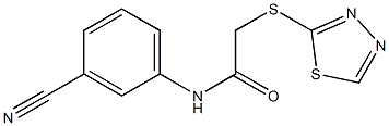 N-(3-cyanophenyl)-2-(1,3,4-thiadiazol-2-ylsulfanyl)acetamide Structure