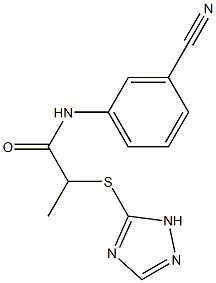 N-(3-cyanophenyl)-2-(1H-1,2,4-triazol-5-ylsulfanyl)propanamide,,结构式