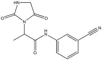 N-(3-cyanophenyl)-2-(2,5-dioxoimidazolidin-1-yl)propanamide Structure