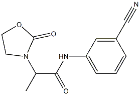 N-(3-cyanophenyl)-2-(2-oxo-1,3-oxazolidin-3-yl)propanamide Structure