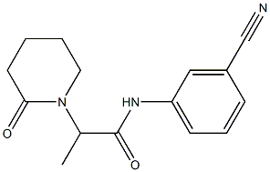 N-(3-cyanophenyl)-2-(2-oxopiperidin-1-yl)propanamide 化学構造式