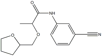 N-(3-cyanophenyl)-2-(oxolan-2-ylmethoxy)propanamide 结构式