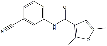 N-(3-cyanophenyl)-2,5-dimethyl-3-furamide,,结构式