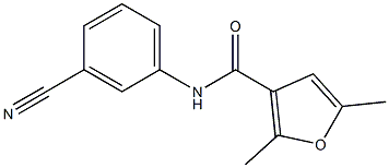 N-(3-cyanophenyl)-2,5-dimethyl-3-furamide Struktur