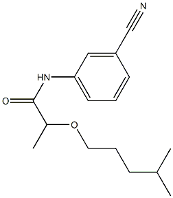 N-(3-cyanophenyl)-2-[(4-methylpentyl)oxy]propanamide 化学構造式