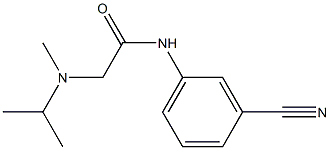 N-(3-cyanophenyl)-2-[methyl(propan-2-yl)amino]acetamide,,结构式