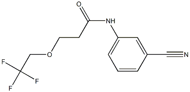 N-(3-cyanophenyl)-3-(2,2,2-trifluoroethoxy)propanamide Struktur
