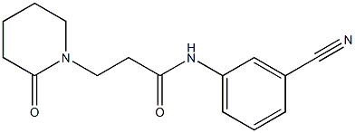 N-(3-cyanophenyl)-3-(2-oxopiperidin-1-yl)propanamide Structure