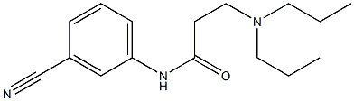 N-(3-cyanophenyl)-3-(dipropylamino)propanamide 结构式