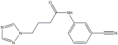 N-(3-cyanophenyl)-4-(1H-1,2,4-triazol-1-yl)butanamide 结构式