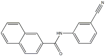 N-(3-cyanophenyl)naphthalene-2-carboxamide 结构式