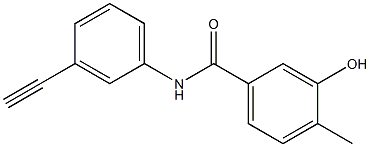 N-(3-ethynylphenyl)-3-hydroxy-4-methylbenzamide 结构式