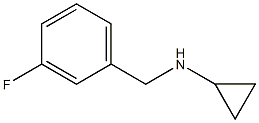 N-(3-fluorobenzyl)cyclopropanamine 结构式