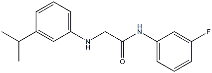 N-(3-fluorophenyl)-2-{[3-(propan-2-yl)phenyl]amino}acetamide Structure