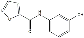 N-(3-hydroxyphenyl)-1,2-oxazole-5-carboxamide 结构式