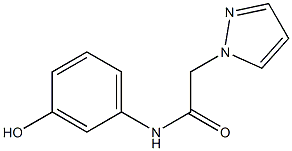 N-(3-hydroxyphenyl)-2-(1H-pyrazol-1-yl)acetamide Structure