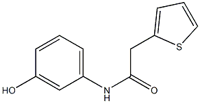 N-(3-hydroxyphenyl)-2-(thiophen-2-yl)acetamide Structure