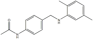 N-(4-{[(2,5-dimethylphenyl)amino]methyl}phenyl)acetamide 化学構造式