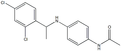 N-(4-{[1-(2,4-dichlorophenyl)ethyl]amino}phenyl)acetamide Struktur
