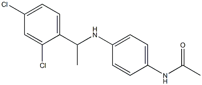 N-(4-{[1-(2,4-dichlorophenyl)ethyl]amino}phenyl)acetamide 化学構造式