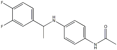 N-(4-{[1-(3,4-difluorophenyl)ethyl]amino}phenyl)acetamide Struktur