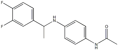 N-(4-{[1-(3,4-difluorophenyl)ethyl]amino}phenyl)acetamide 化学構造式