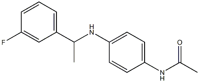 N-(4-{[1-(3-fluorophenyl)ethyl]amino}phenyl)acetamide,,结构式