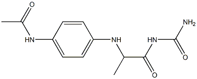 N-(4-{[1-(carbamoylamino)-1-oxopropan-2-yl]amino}phenyl)acetamide Structure