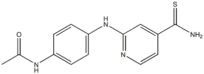 N-(4-{[4-(aminocarbonothioyl)pyridin-2-yl]amino}phenyl)acetamide,,结构式